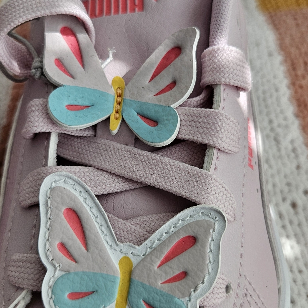 Puma Kids Pink Butterfly Sneakers - Picture 4 of 12